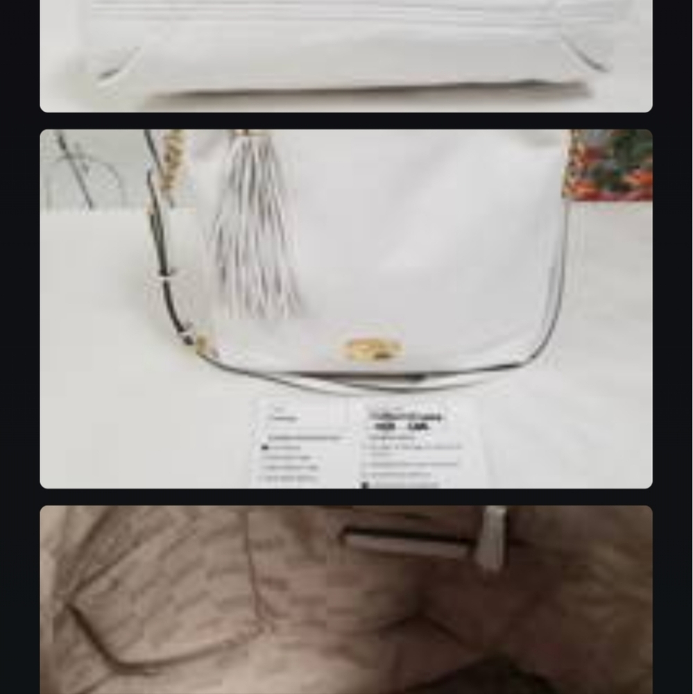 Authentic w/coa Michael Kors white leather Bedford satchel purse bag - Picture 12 of 12